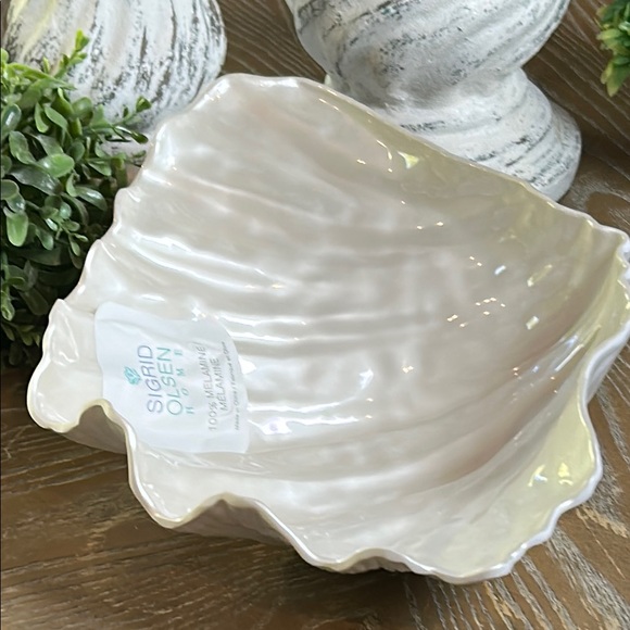 Accents | New Coastal Beach Creamy White Melamine Sea Shell Serving ...